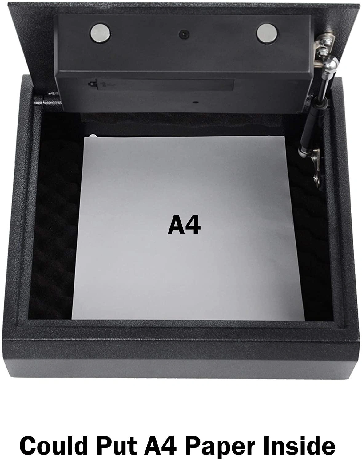 Heavy-Duty Steel Wall Safe - Secure Your Valuables with Gas Spring Opener.
